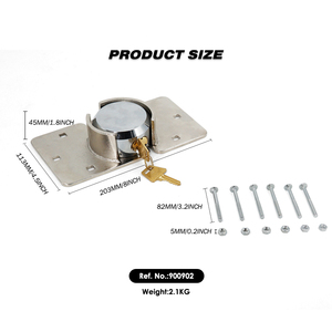 Ẩn còng mạ crôm A3 thép Ổ khóa cho Trailer van xe tải Cửa & Hockey Puck khóa cho cửa an ninh thép rắn - Product Image 2