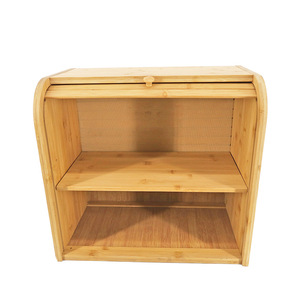 Sourced directly from the manufacturer: Double-layer dustproof <b>bamboo</b> storage box, large capacity, flip-top, Nordic style, - Product Image 3