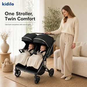 <span class=keywords><strong>Passeggino</strong></span> Doppio per Neonati e Bambini Kidilo, <span class=keywords><strong>Leggero</strong></span> e Pieghevole in Lega di Alluminio di Alta Qualità, Ideale per Viaggi - Product Image 2