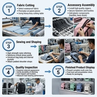 Sacs pour ordinateur portable de voyage en tissu Oxford léger et imperméable à la mode pour hommes sacs à dos avec zone de chaussures indépendante pour l'extérieur