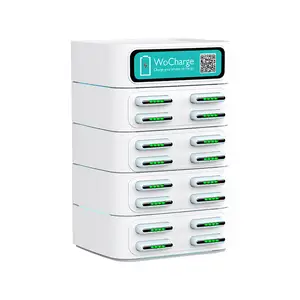 Werbung Tragbares Handy-Ladegerät mit 20 Steckplätzen 40 Steckplätze Power Bank Rental Charging Station