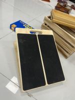 Planche d'équilibre en bois réglable 2 en 1 portable pour l'étirement des mollets