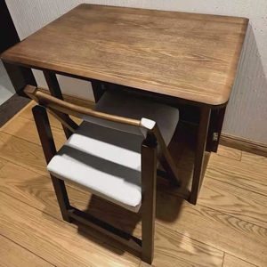 Bureau et chaise pliables portables, aucune installation requise, adaptés aux bureaux d'<span class=keywords><strong>ordinateur</strong></span> à domicile et aux petites tables de salle à manger d'appartement - Product Image 3