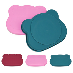 Assiette bébé en silicone sans BPA avec couvercle, compatible lave-vaisselle, qualité alimentaire, vaisselle pour tout-petits et enfants - Product Image 5