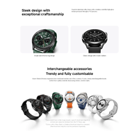 Reloj S4 AMOLED Fitness Activity Tracker Ritmo cardíaco Brújula Seguimiento Cuero 4G Android IOS Despertador Magnético