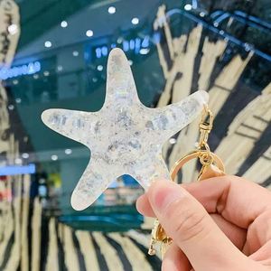 Colgante de Borla de Concha de Cristal, Elegante Adorno para Bolso, Llavero de Playa para Verano/Vacaciones, Llavero de Vida Marina de Moda - Product Image 4