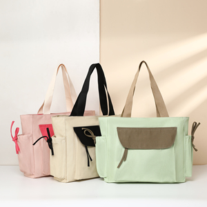 Sac fourre-tout en <span class=keywords><strong>coton</strong></span> réutilisable de grande taille, couleur naturelle personnalisée, sac à main en toile écologique, simplicité urbaine, multifonction - Product Image 2