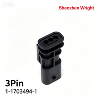 Connecteur Premium TE 1-1703494-1 Mâle 3 Broches 4mm, Boîtier d'Extrémité de Câble pour Faisceaux de Câblage Automobile, Accessoires et Bornes