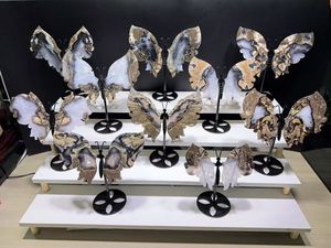 คริสตัลอเมทิสต์ธรรมชาติคุณภาพสูง RURU แกะสลักเป็นรูปปีกผีเสื้อ แฟชั่นทันสมัย สำหรับงานแต่งงาน บำบัดรักษา และตกแต่งบ้าน - Product Image 5