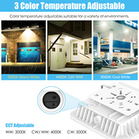 Projecteur LED 100W pour abri de voiture, température 3000K~5000K, IP65, pour station-service, garage, entrepôt, aménagement paysager