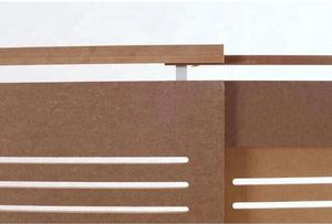 Cubierta de <span class=keywords><strong>Radiador</strong></span> Milton Moderna, Sin Terminar, Sin Pintar, Rejilla de MDF para Gabinete, Pequeña - Product Image 3