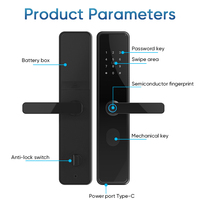 Locstar sécurité électronique Fechadura numérique Cerradura Intelligent empreinte digitale TTlock biométrique intelligent serrure de porte d'entrée sans clé