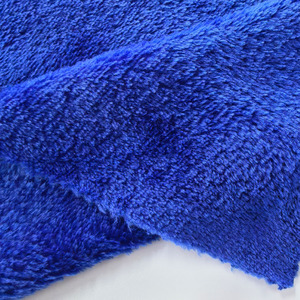 Tessuto in pile di <span class=keywords><strong>velluto</strong></span> tinto in tinta unita, 100% poliestere, 215 GSM, morbido <span class=keywords><strong>blu</strong></span>, per coperte e abbigliamento, dal fornitore di fabbrica - Product Image 2