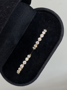 Bague de mariage classique Xinfly en or 18 carats avec diamant naturel 0,50 carat, demi-pavé, unisexe, certifiée par une tierce partie - Product Image 4