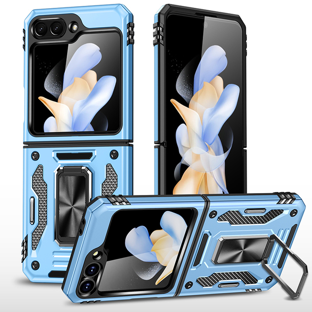 For Samsung Z Flip 7 Magnetic case Kickstand Slide Camera protection Phone case for Galaxy Z Flip 5 6 7