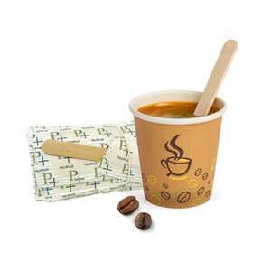 1600 bicchieri di cartone da 75 ml con grafica a chicchi di caffè, bicchieri usa e getta per bevande a base di caffè - Product Image 1