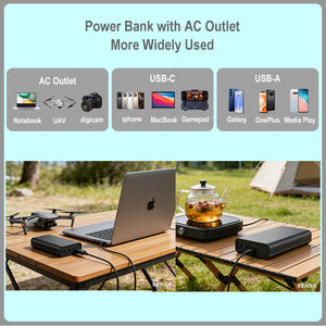 Banco de Energía Portátil con Enchufe de CA de 3 Pines, 25000mAh o 27500mAh, Inversor de Energía, Estación de Energía Exterior AC85W para <span class=keywords><strong>iPhone</strong></span> - Product Image 4