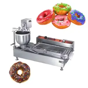 Volautomatische Commerciële Donutmachine, Frituuroven, Dubbele Rij Donut Vormmachine