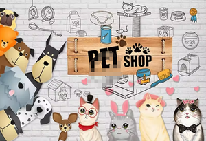 Fond d'écran auto-adhésif de dessin animé Anime mignon chat et <span class=keywords><strong>chien</strong></span> - Product Image 4