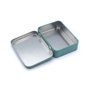 Tùy Chỉnh Thẳng Dọc Bạc Trắng Hình Chữ Nhật Màu Đen Hộp Thiếc Với Bản Lề Nắp Thu Nhỏ Trong Cổ Trong Thẳng Hình Chữ Nhật Kim Loại Tin B - Product Image 6