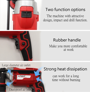 <span class=keywords><strong>Perceuse</strong></span> à percussion professionnelle KONSUN 900W |   <span class=keywords><strong>Perceuse</strong></span> électrique avec tête en aluminium et jeu de forets à noyau |   Prise en charge OEM - Product Image 4