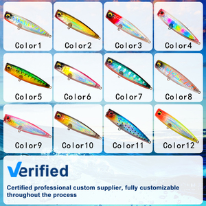 MISTER LURE Esca da Pesca 105mm 22.8g, Popper in Plastica Dura con Colori Personalizzati e Occhi 3D per Pesca in Acqua Dolce - Product Image 2