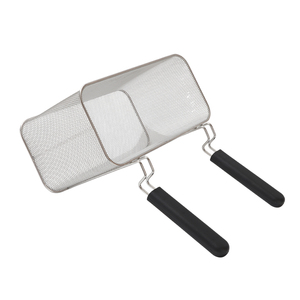 Panier de <span class=keywords><strong>friteuse</strong></span> antidérapant à design profond, en acier inoxydable de qualité alimentaire, passoire carrée pour frites - Product Image 4