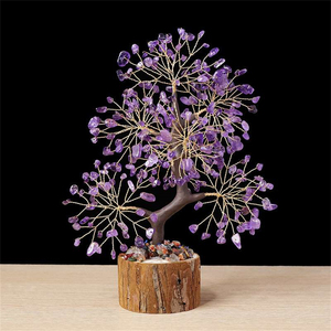 Nuovi arrivi di alta qualità sette <span class=keywords><strong>Chakra</strong></span> <span class=keywords><strong>quarzo</strong></span> <span class=keywords><strong>rosa</strong></span> ametista Chips fortuna albero per la decorazione della casa - Product Image 3