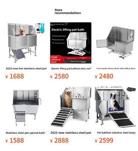 Piscine pour animaux de compagnie personnalisable en acier inoxydable Baignoire écologique pour chiens et chats pour animaleries - Product Image 2