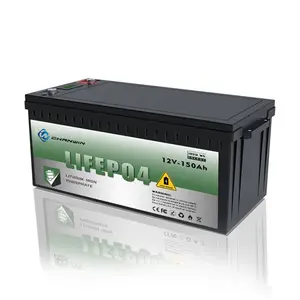 ก้อนแบตเตอรี่ลิเธียมไอออนพลังงานแสงอาทิตย์12V 100Ah Lifepo4 12.8V 200Ah 24V100Ah 150Ah