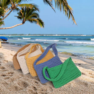 Новейшие летние дизайнерские брендовые сумки ручной работы вязаная плетеная Сумка через плечо дорожная пляжная сумка с вышивкой и надписью - Product Image 2