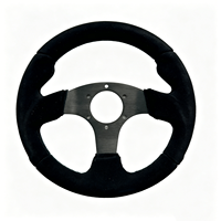 Volant de course plat et profond SSW03 en daim, volant de drift en aluminium 6061, PCD 6*70mm, 280/320/350mm pour utilisation en cockpit de simulation de course