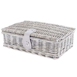 Set di 3 cestini di vimini cm37x24x10-44x30x14-50x35x18 - Product Image 1