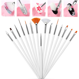 Juego de <span class=keywords><strong>pinceles</strong></span> de nailon <span class=keywords><strong>para</strong></span> manicura francesa, 15 unidades - Product Image 5