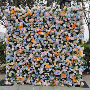 Wedding Decoration New 5D colorful Flower Wall Backdrop Artificial Silk Rose 8ft X 8ft Flower Wall for Decor - Product Image 3