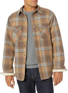 <span class=keywords><strong>Surchemise</strong></span> doublée polaire pour hommes Veste chemise non pliée doublée douce - Product Image 5