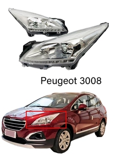 Nuovo Gruppo Faro Anteriore per <span class=keywords><strong>Peugeot</strong></span> <span class=keywords><strong>3008</strong></span>, Assemblaggio in ABS con Lampadina H7, YL00277080 YL00276980 - Product Image 6