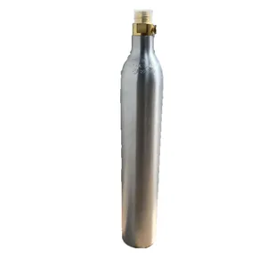 Cilindro de Co2 de aleación de aluminio para agua carbonizada, ISO 7866, 0.6L, fabricado en fábrica