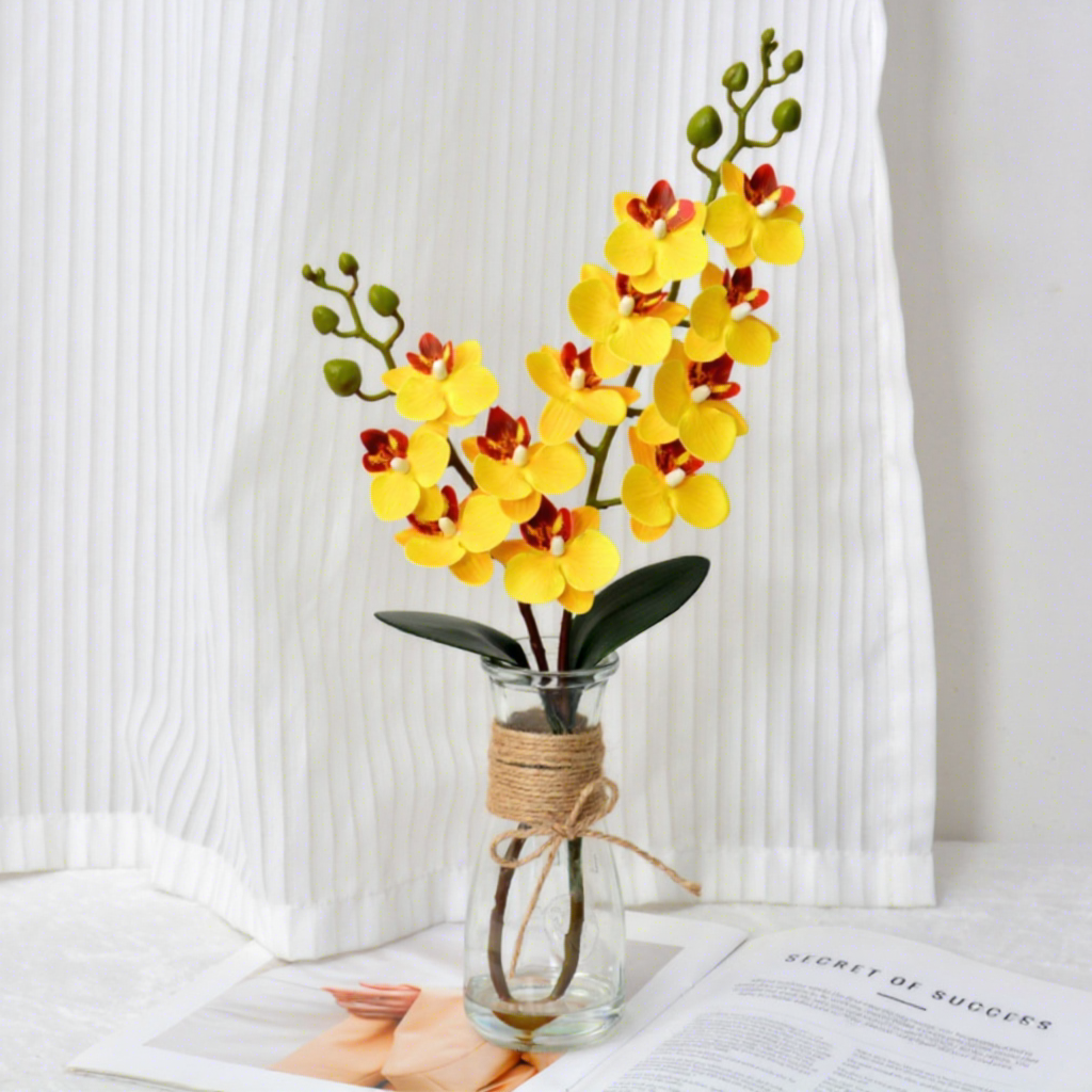 Vasque en verre jaune