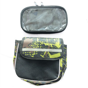 Bolsa para teléfono para bicicleta, resistente al agua, bolsa para sillín delantero, compartimento interior de alta capacidad, camuflaje, rojo, azul, verde - Product Image 5