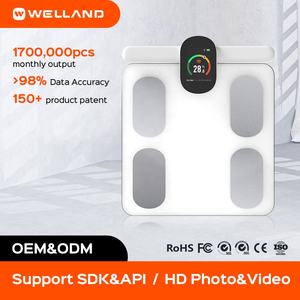 Für Bioelektrische Impedanz-Körperfettanalysegerät & Körperanalysewaage, 180 kg Tragkraft, Badezimmerwaage für Fitness - Product Image 1