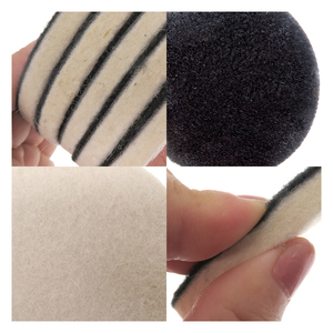 Haute vente 4 pouces 100mm crochet et boucle feutre de laine tampon de polissage laine polissage disque meuleuse <span class=keywords><strong>d</strong></span>'angle pour le polissage de Surface de verre - Product Image 5