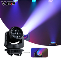 VSHOW X760 Projecteur à tête mobile étanche 7*60W RGBW 4 en 1 Zoom Lumière de scène avec coque en fibre de carbone