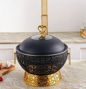 Calentador de Comida de Acero Inoxidable con Tapa, Bañado en Oro, para Buffet, Hotel, Restaurante y Catering - Product Image 3
