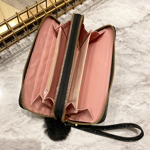 Nuovo Portafoglio in Pelle PU a Doppio Strato <span class=keywords><strong>con</strong></span> Cerniera per Donne, Grazioso Porta Carte in Pelle <span class=keywords><strong>con</strong></span> Clip e <span class=keywords><strong>Portamonete</strong></span> per Ragazze - Product Image 5