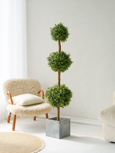 Planta Artificial <span class=keywords><strong>de</strong></span> Simulación, Flor Esférica <span class=keywords><strong>de</strong></span> Seda para Interiores, Adorno Creativo Grande para Sala <span class=keywords><strong>de</strong></span> Estar, Bonsái <span class=keywords><strong>de</strong></span> Milán, Árbol Artificial Decorativo - Product Image 3