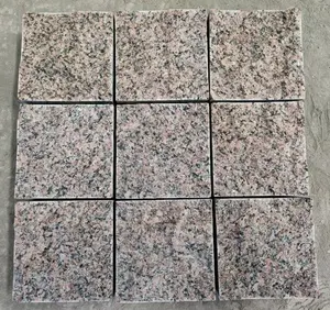 Natural Split Red Granite G352 Cubes Good Quality Red Granite Cobbles From China For Park Application Block Stone Form