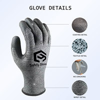 Gants de travail anti-coupure 13G HPPE Niveau 5, revêtement PU, doublure fibre de verre, résistants aux chocs, en polyuréthane – Vente chaude de notre usine chinoise CY