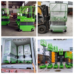 Diskon gunting hidrolik elektrik mendorong sendiri platform kerja udara dalam ruangan luar ruangan 300kg 3m 4m 5m 6m 10m 12m 14m - Product Image 5