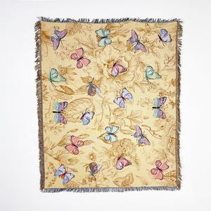 Tùy Chỉnh Jacquard Dệt Tấm Thảm Ném Chăn Tái Chế Bông Dã Ngoại Thảm Boho Bãi Biển Chăn - Product Image 2